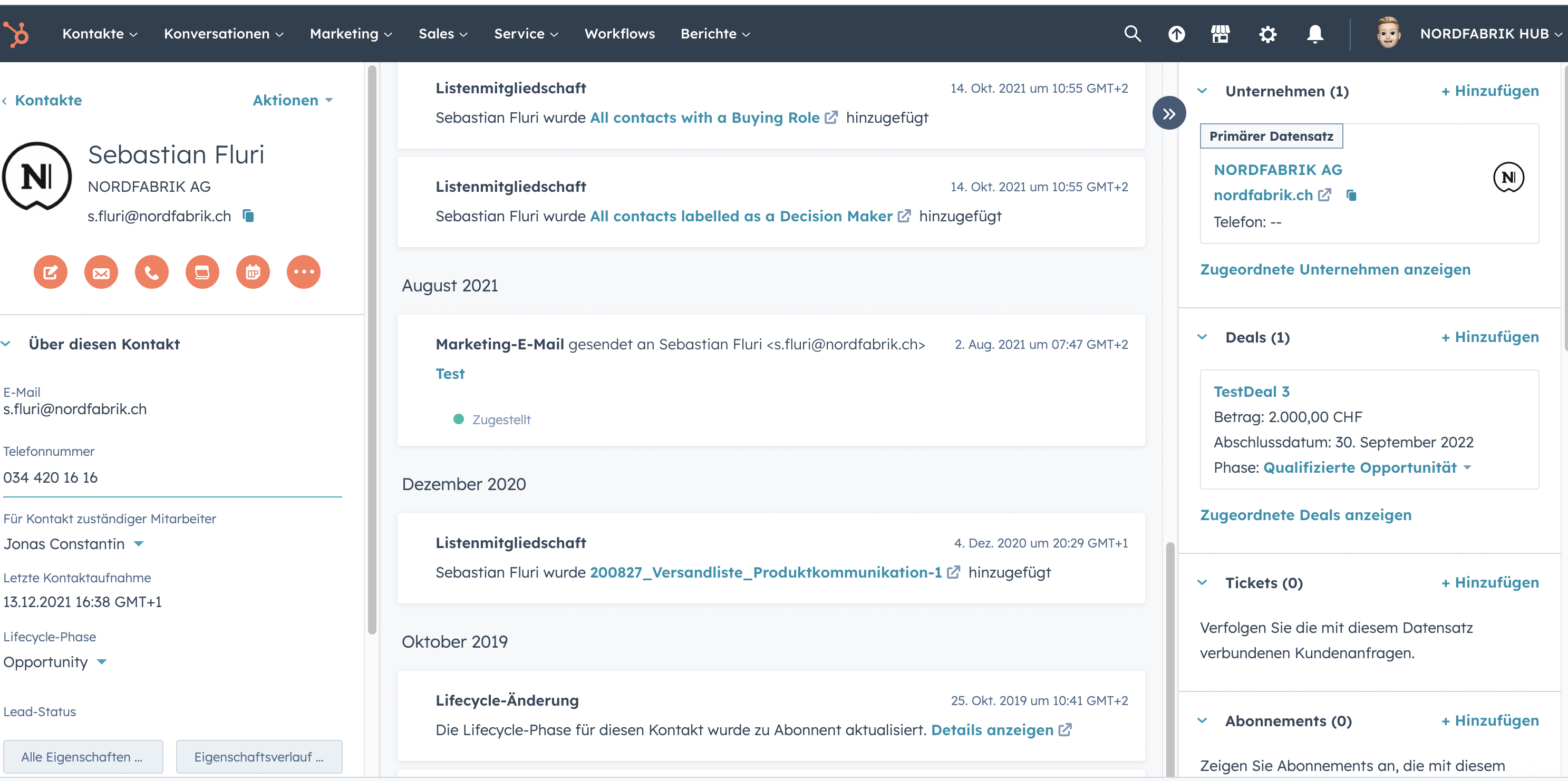 HubSpot CRM und Marketing Automation